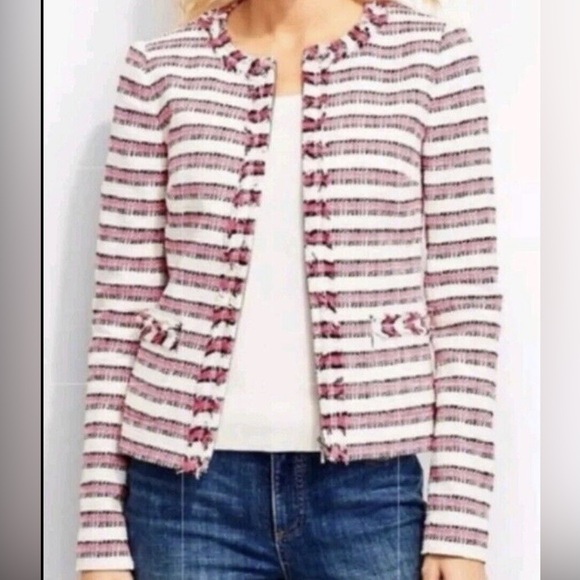 Talbots Tweet striped Blazer 10p NWOT - Picture 2 of 6